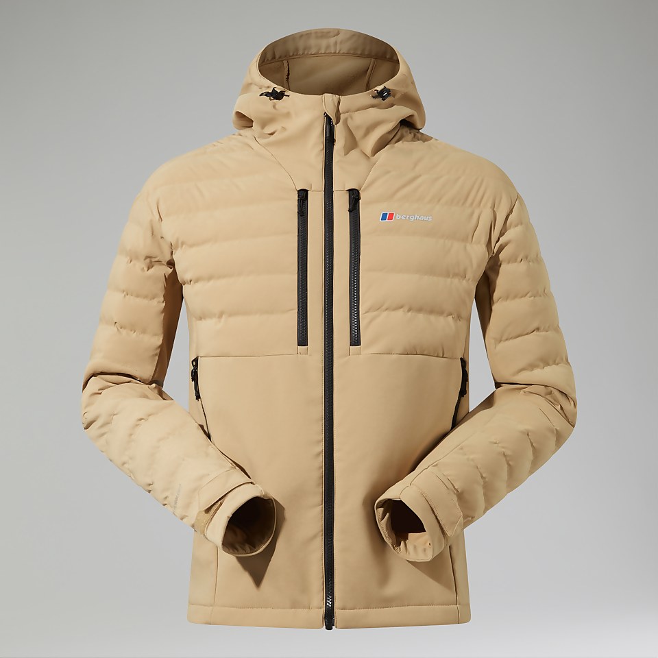 Men's Theran Hybrid Hooded Insulated Jacket - Natural