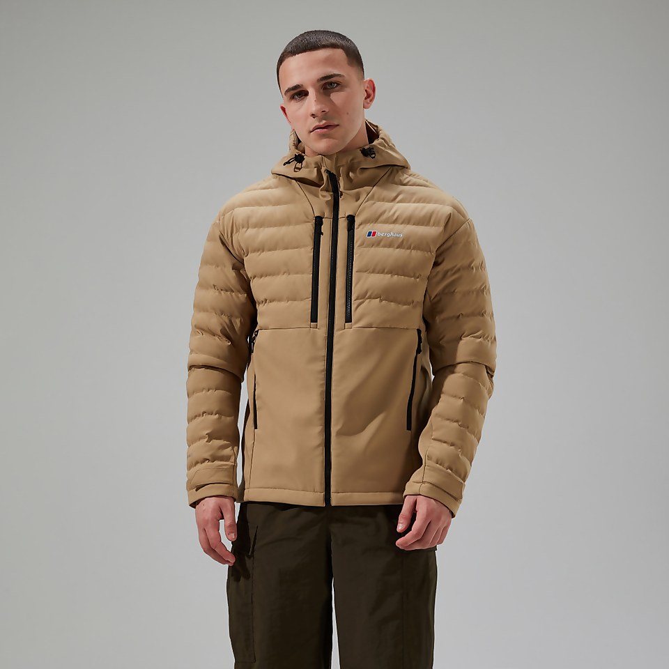Men's Theran Hybrid Hooded Insulated Jacket - Natural