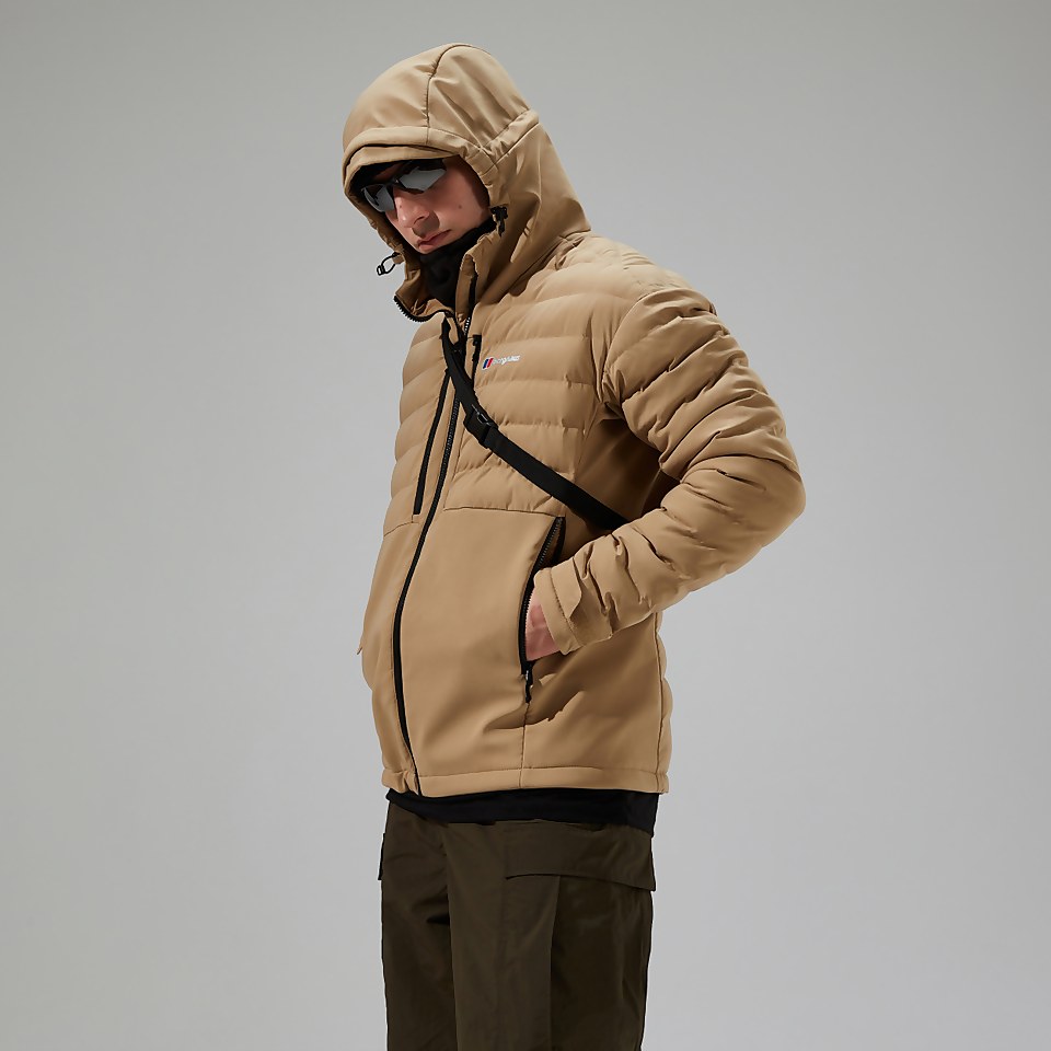 Men's Theran Hybrid Hooded Insulated Jacket - Natural