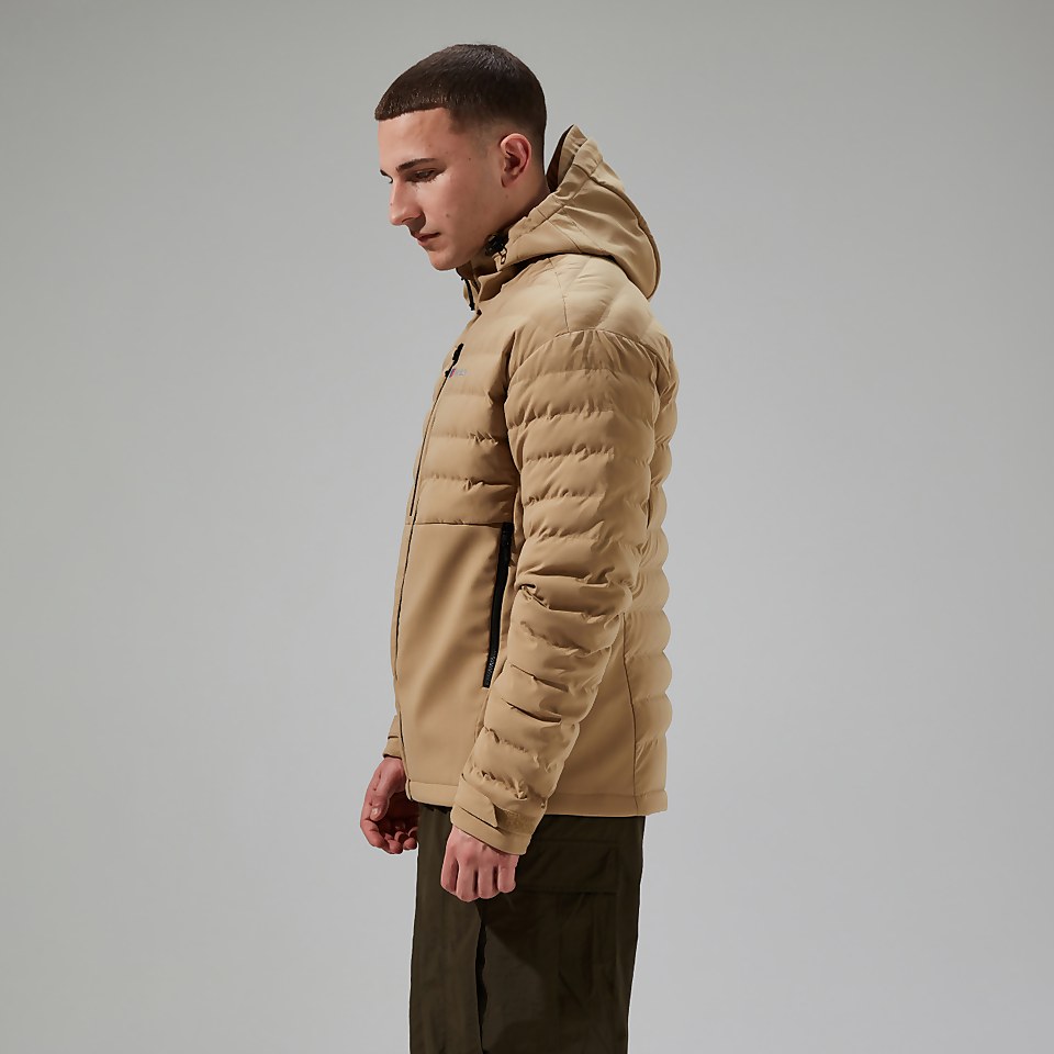 Men's Theran Hybrid Hooded Insulated Jacket - Natural