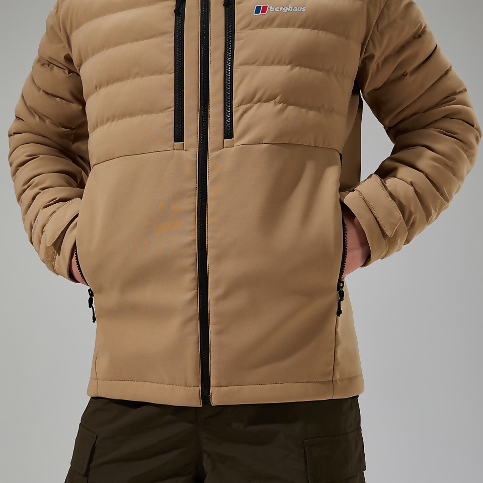 Men's Theran Hybrid Hooded Insulated Jacket - Natural