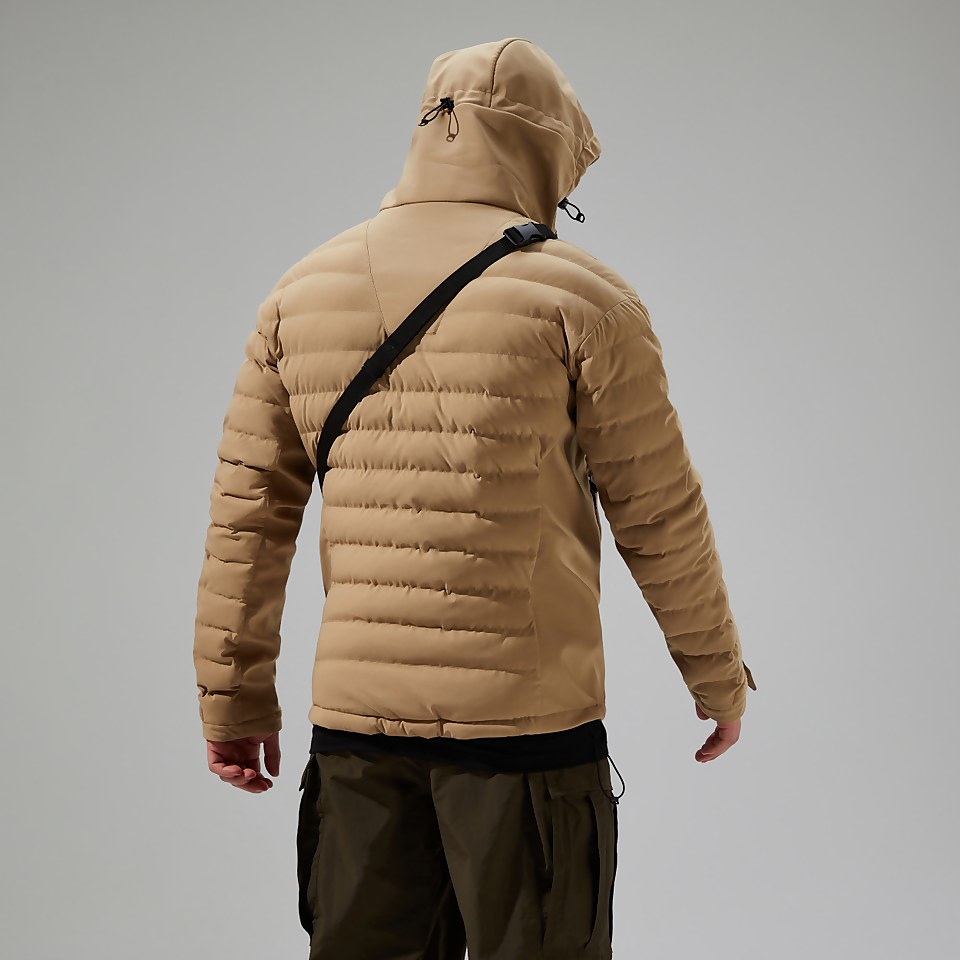 Men's Theran Hybrid Hooded Insulated Jacket - Natural