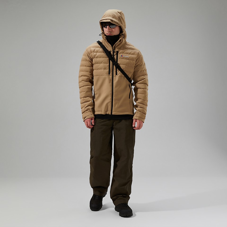 Men's Theran Hybrid Hooded Insulated Jacket - Natural