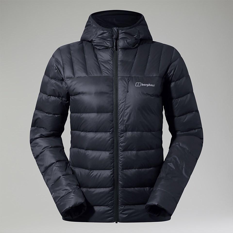 Silksworth Daunenjacke mit Kapuze für Damen - Schwarz
