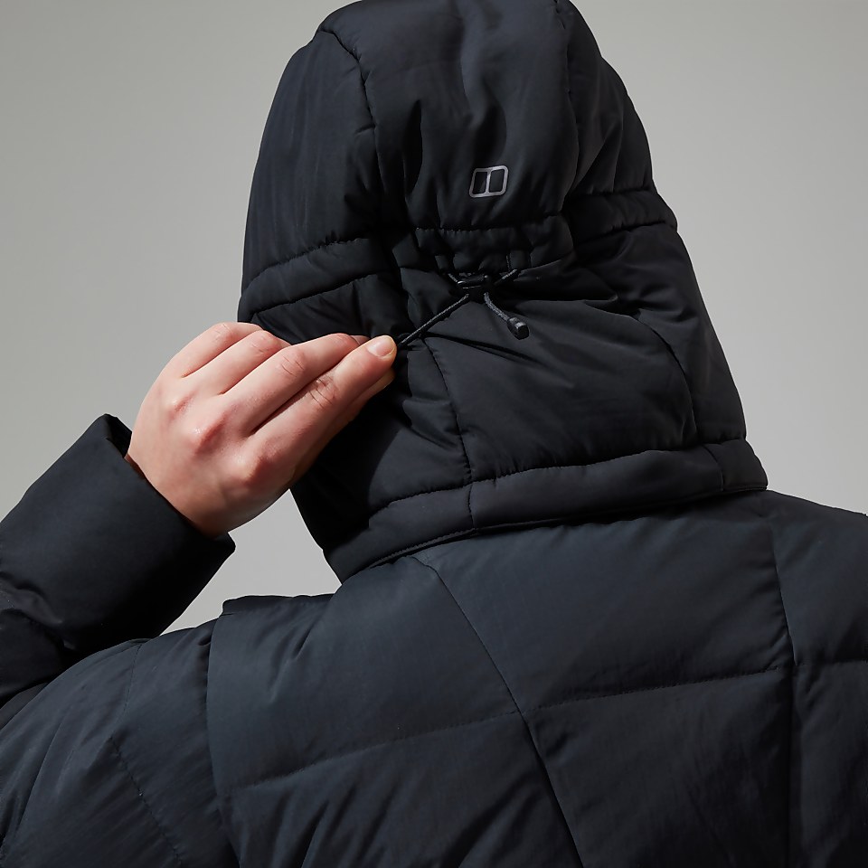 Embo 4in1 Long Daunenjacke für Damen - Schwarz