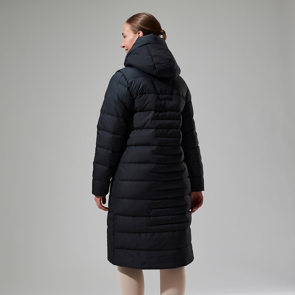 Embo 4in1 Long Daunenjacke für Damen - Schwarz