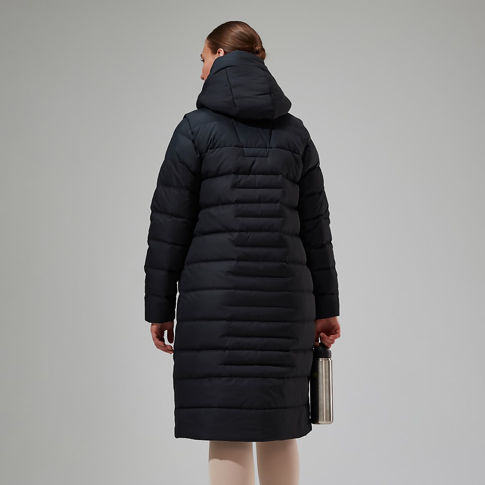 Embo 4in1 Long Daunenjacke für Damen - Schwarz