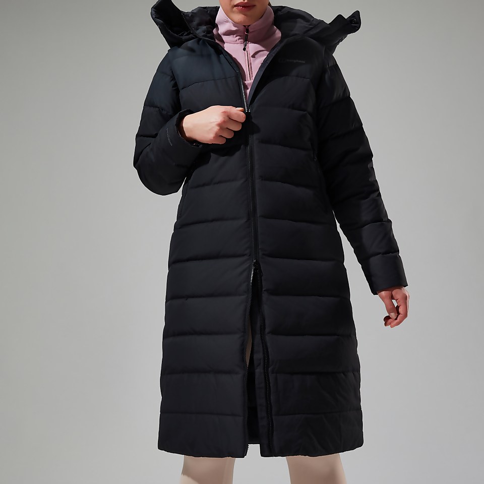 Embo 4in1 Long Daunenjacke für Damen - Schwarz