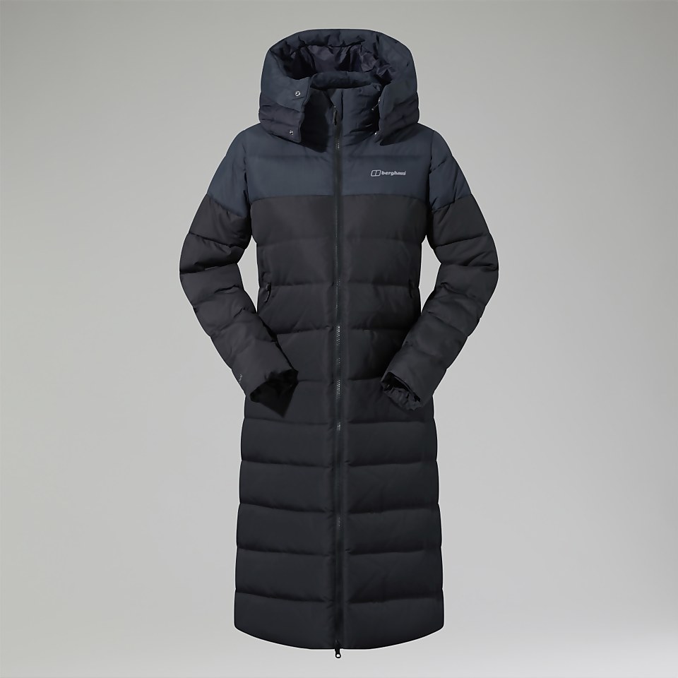 Embo 4in1 Long Daunenjacke für Damen - Schwarz