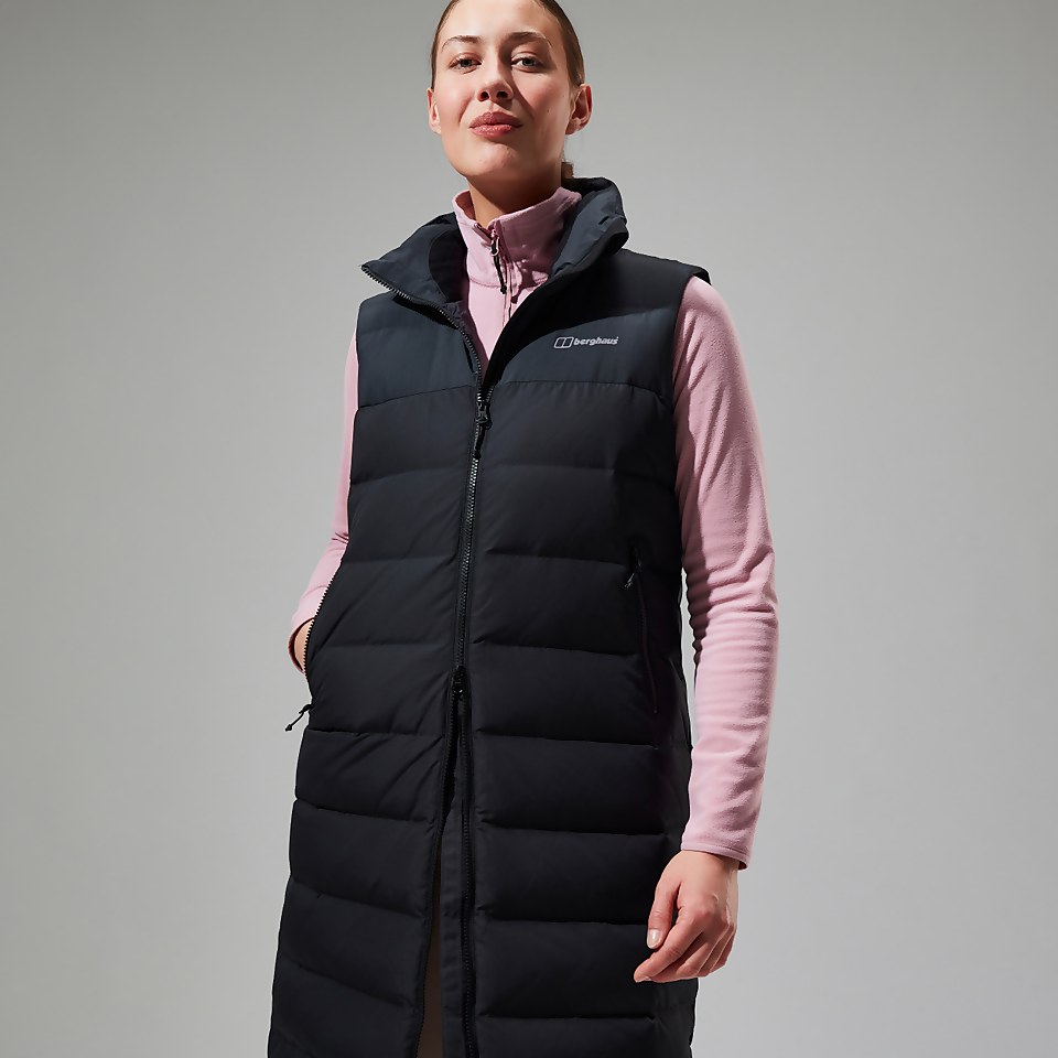 Embo 4in1 Long Daunenjacke für Damen - Schwarz