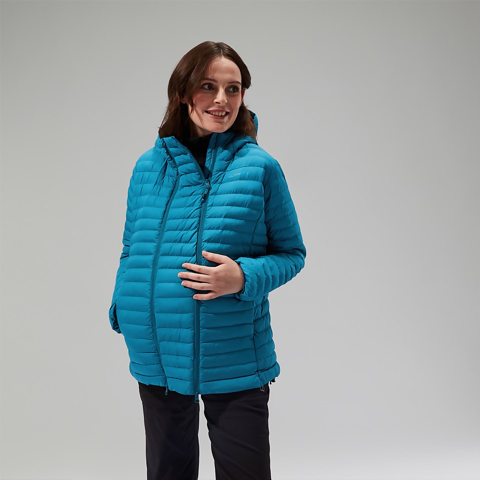 Nula Maternity 2in1 Kapuzenjacke für Damen - Türkis