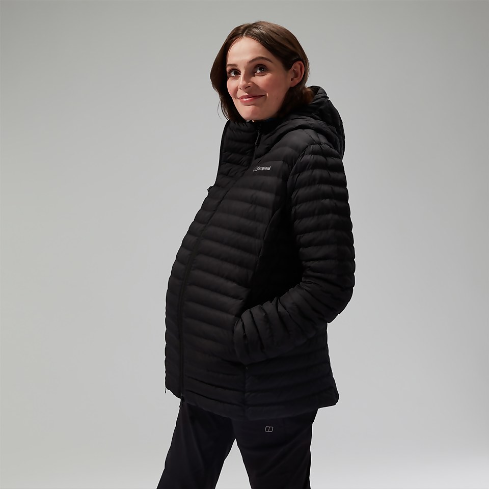 Nula Maternity 2in1 Kapuzenjacke für Damen - Schwarz