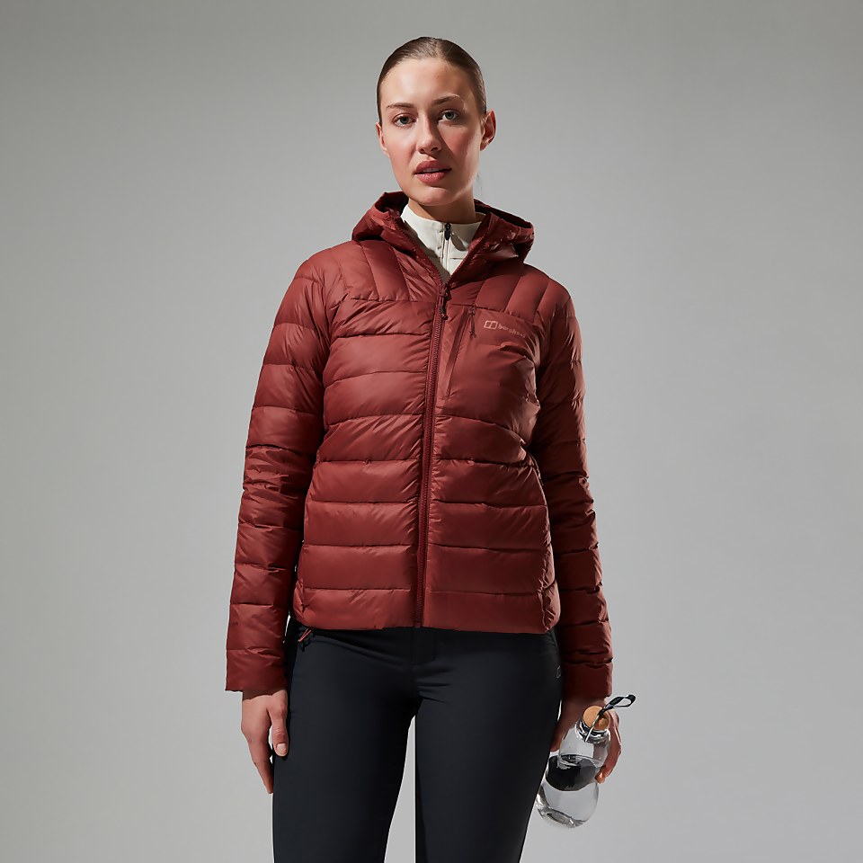 Silksworth Daunenjacke mit Kapuze für Damen - Rot