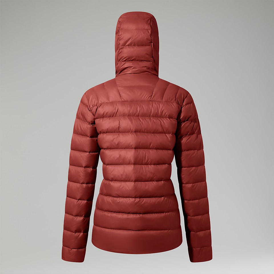 Silksworth Daunenjacke mit Kapuze für Damen - Rot