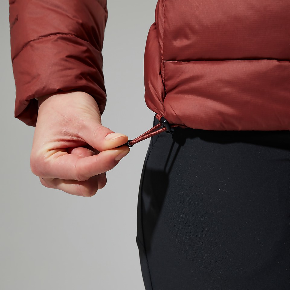 Silksworth Daunenjacke mit Kapuze für Damen - Rot