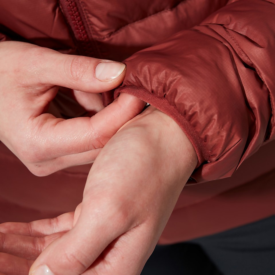 Silksworth Daunenjacke mit Kapuze für Damen - Rot