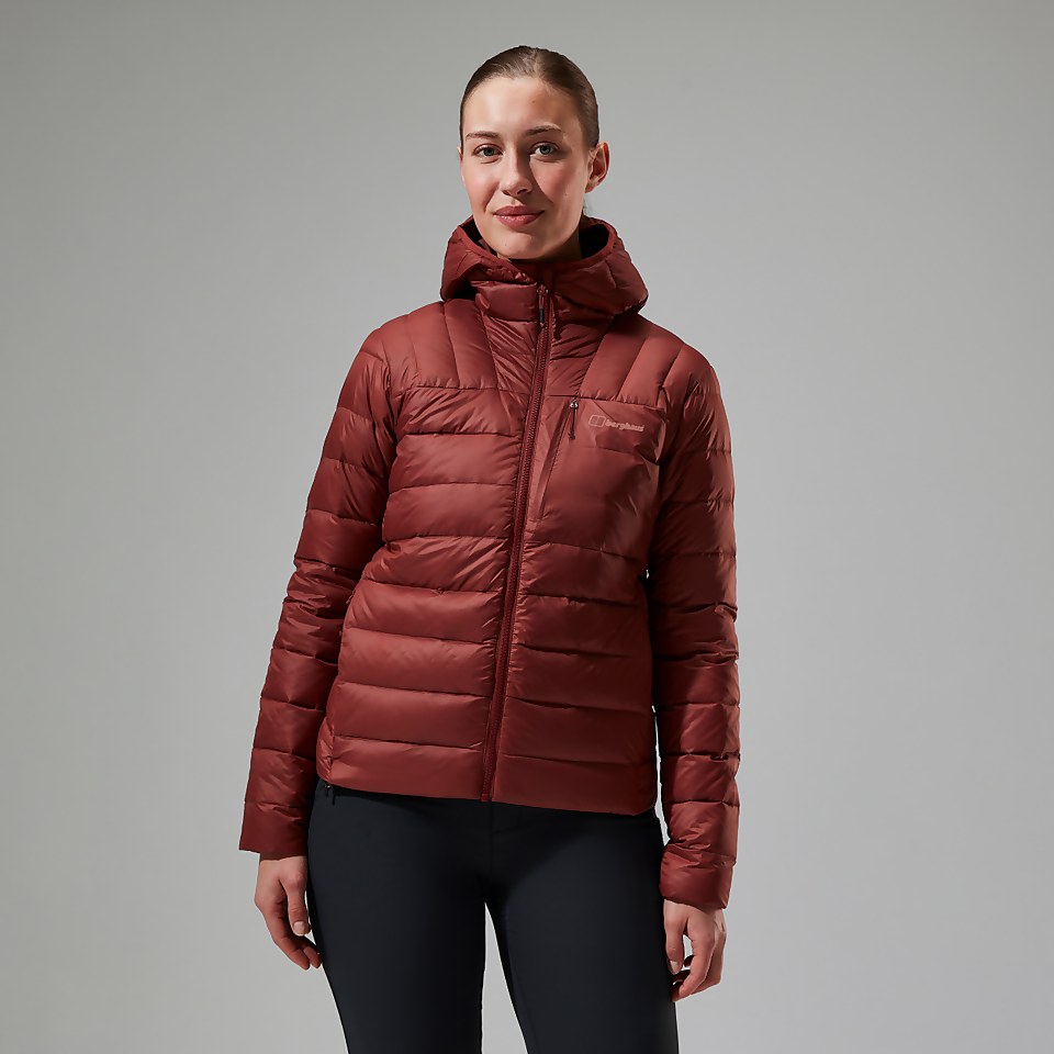 Silksworth Daunenjacke mit Kapuze für Damen - Rot
