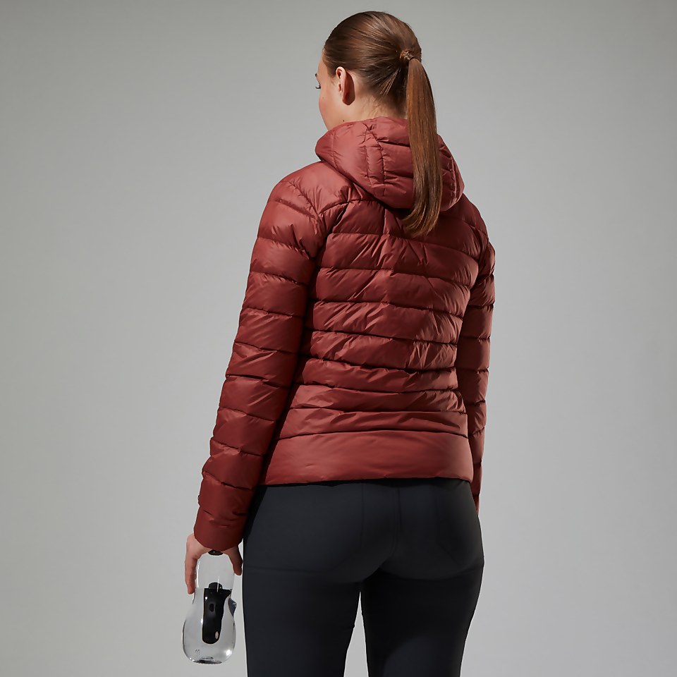 Silksworth Daunenjacke mit Kapuze für Damen - Rot