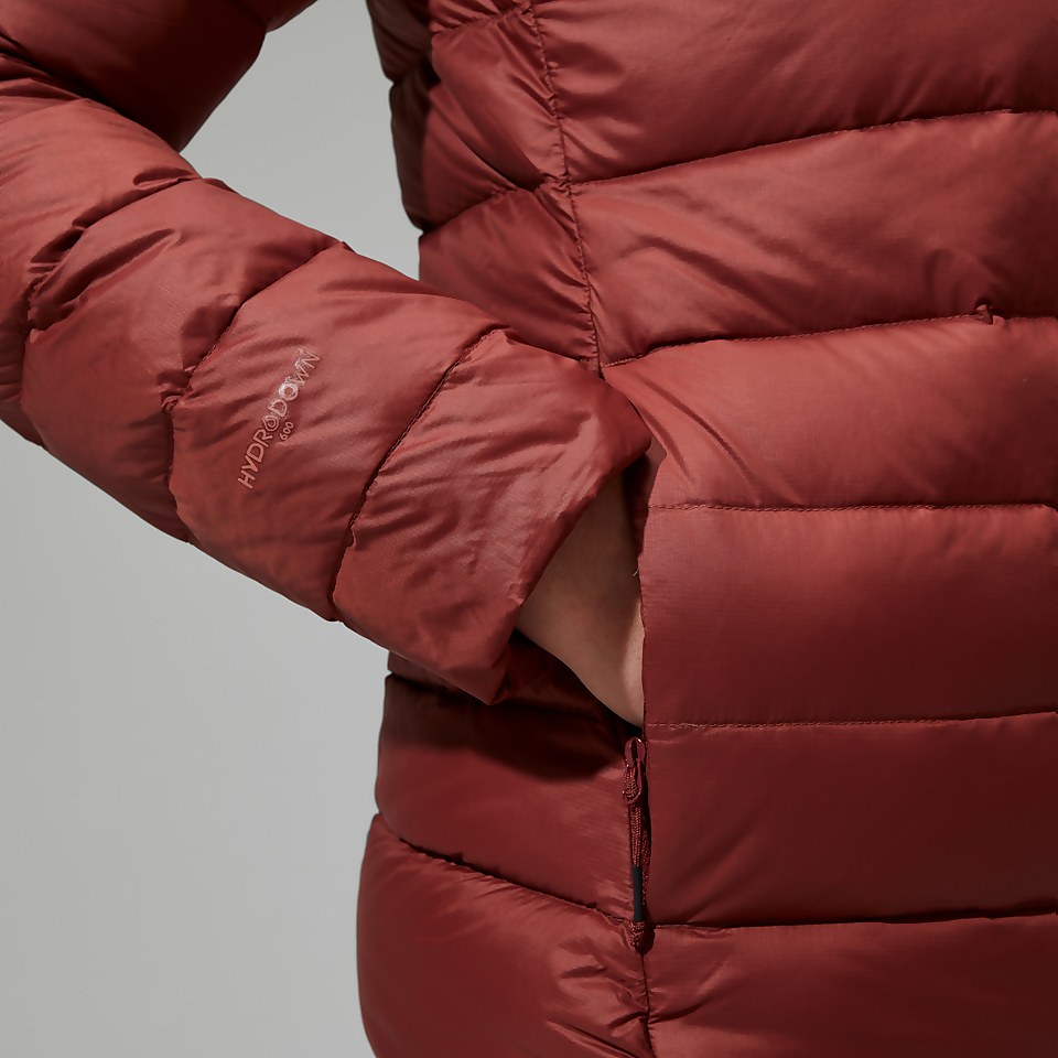 Silksworth Daunenjacke mit Kapuze für Damen - Rot