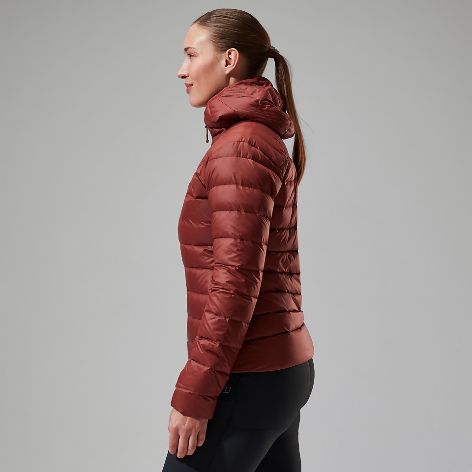 Silksworth Daunenjacke mit Kapuze für Damen - Rot