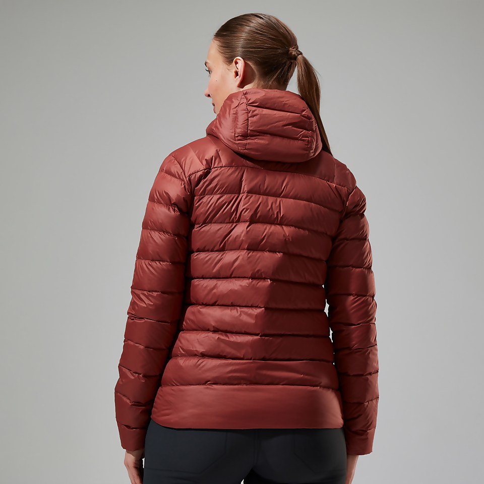 Silksworth Daunenjacke mit Kapuze für Damen - Rot