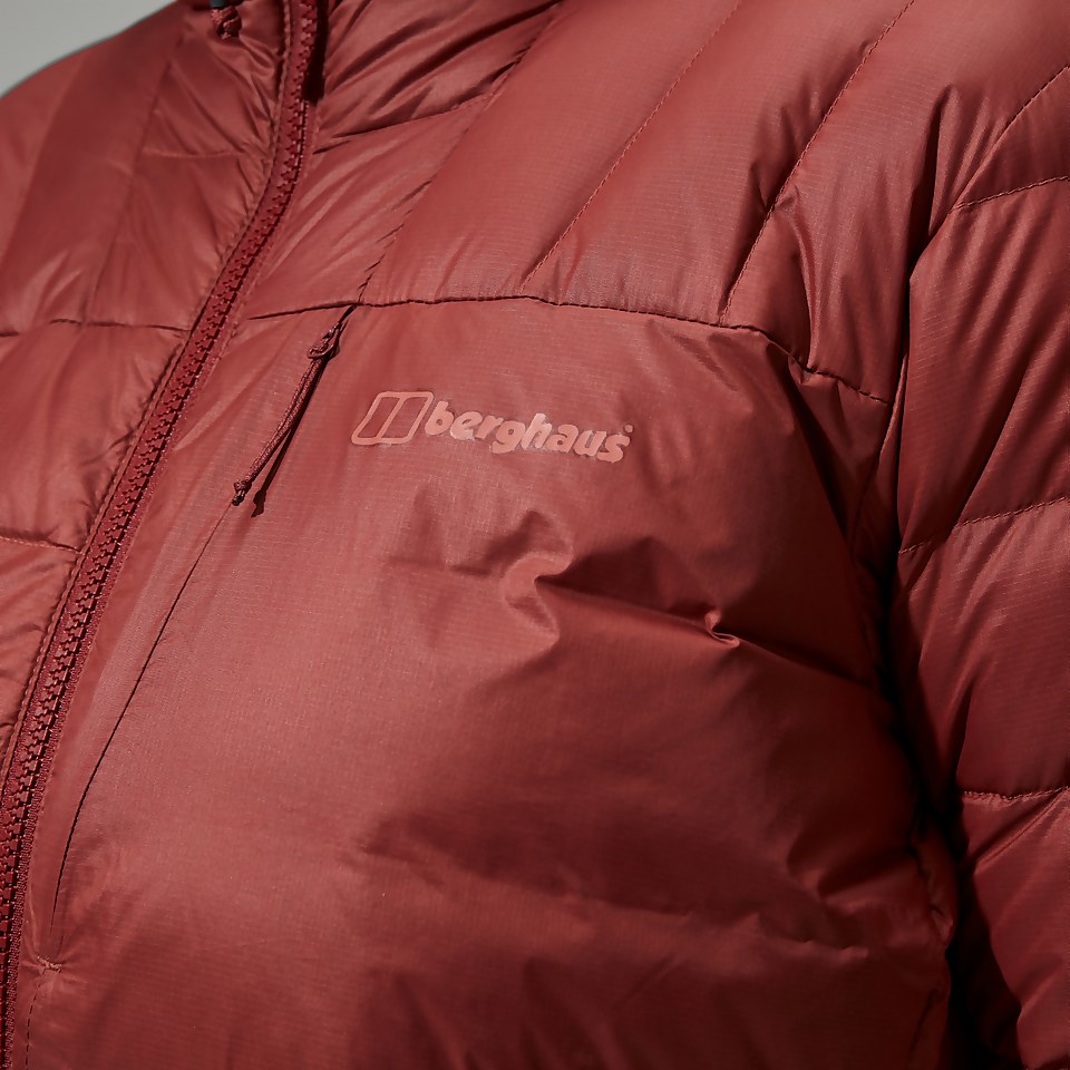 Silksworth Daunenjacke mit Kapuze für Damen - Rot