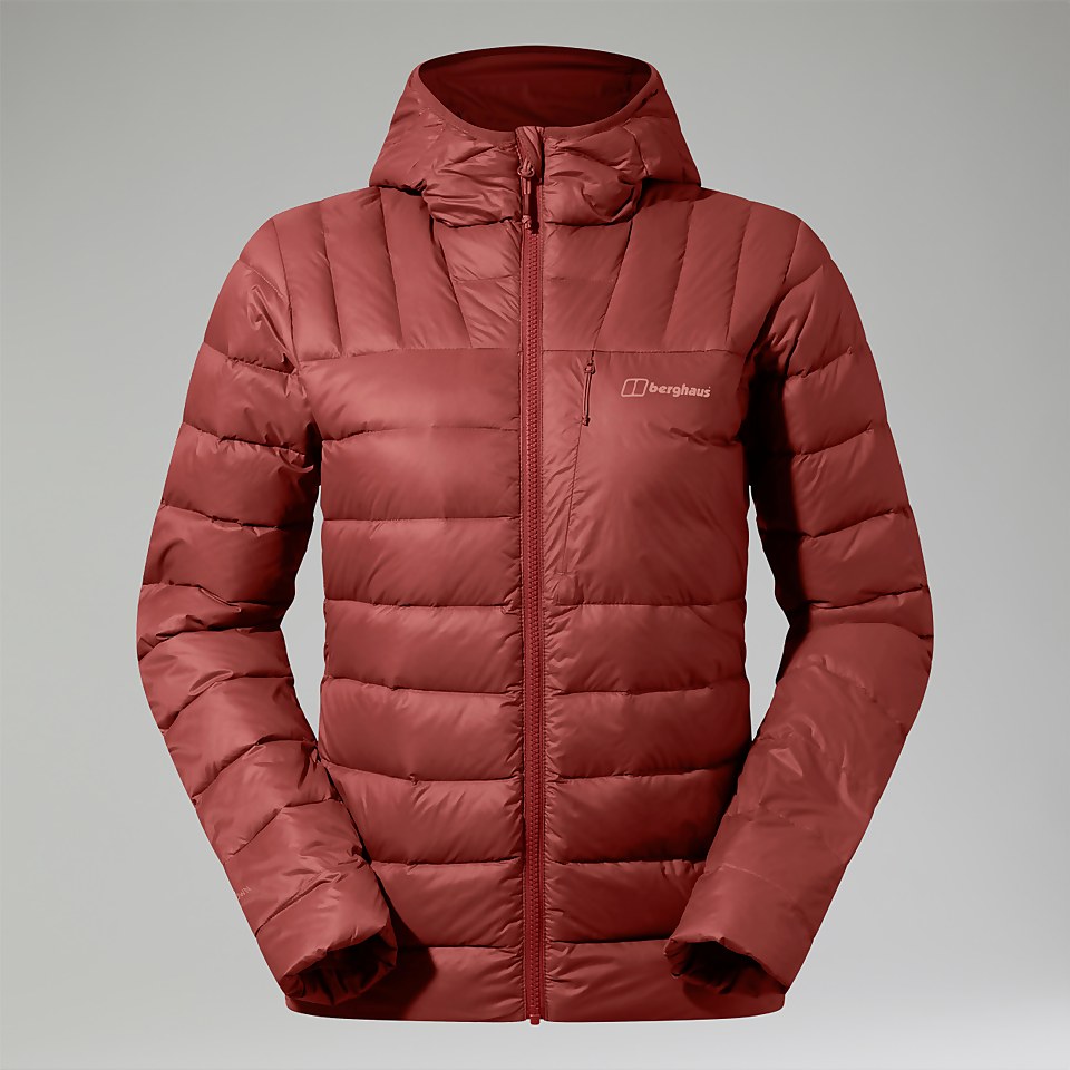 Silksworth Daunenjacke mit Kapuze für Damen - Rot