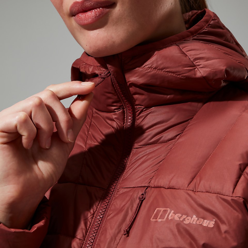 Silksworth Daunenjacke mit Kapuze für Damen - Rot