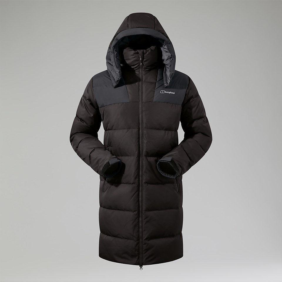 Men's Embo 2in1 Down Insulated Long Jacket - Black