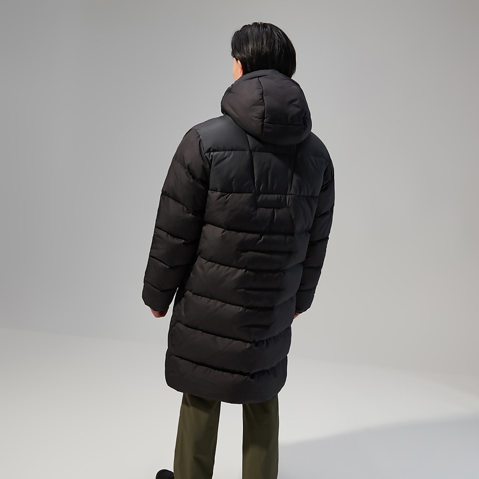 Men's Embo 2in1 Down Insulated Long Jacket - Black