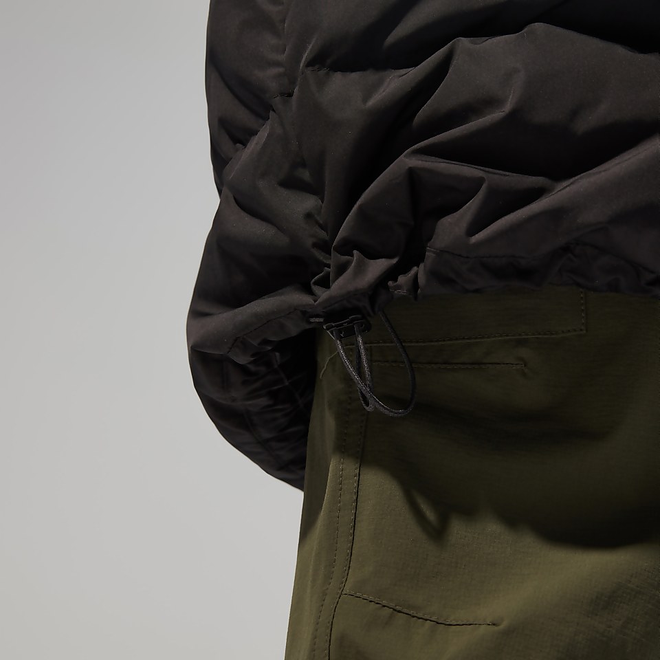 Men's Embo 2in1 Down Insulated Long Jacket - Black