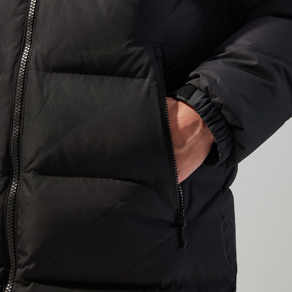 Men's Embo 2in1 Down Insulated Long Jacket - Black