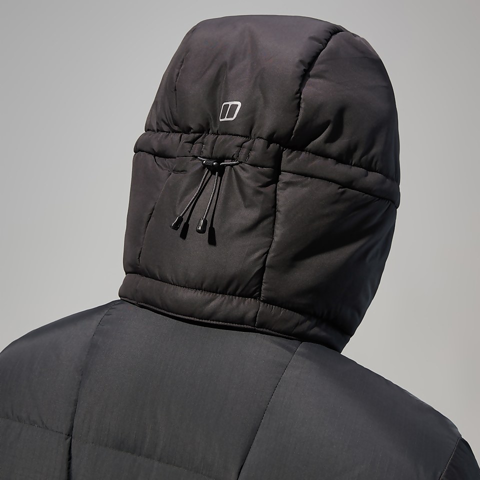 Men's Embo 2in1 Down Insulated Long Jacket - Black