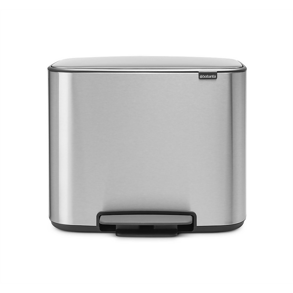 Brabantia Bo Pedal Bin, 36L, Matt Steel Fingerprint Proof Homebase