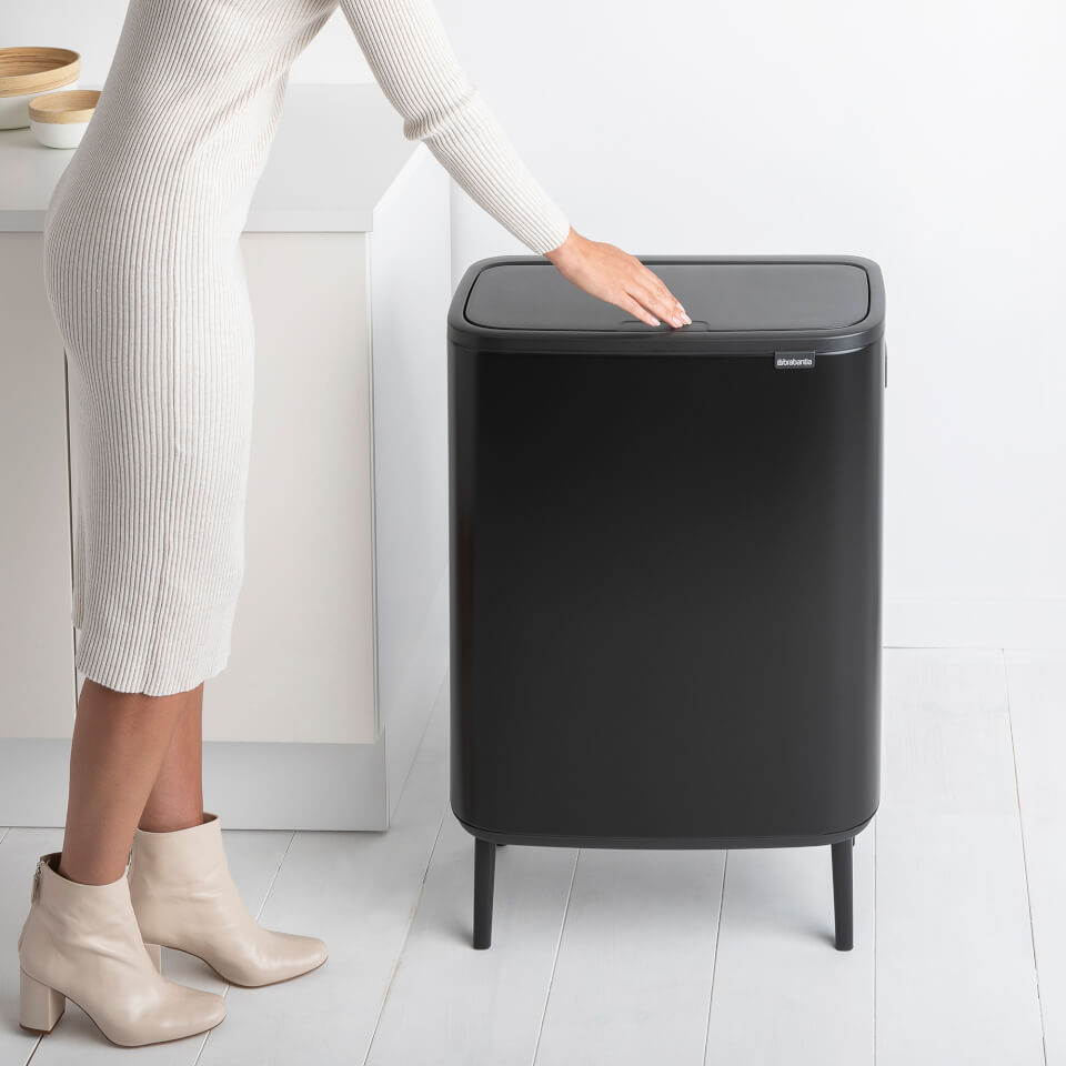 Brabantia Bo Touch Bin Hi, 60L, Matt Black Homebase