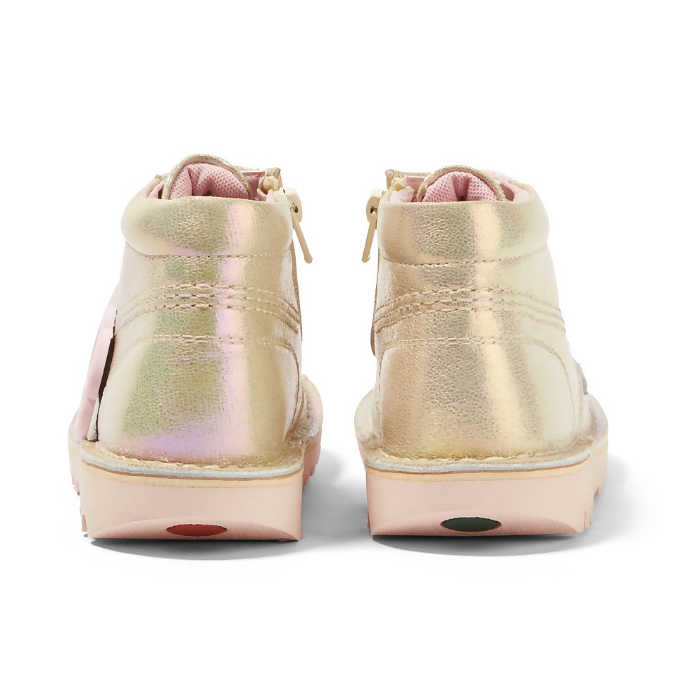 Infant Girls Kick Hi Textile Iridescent Pearl