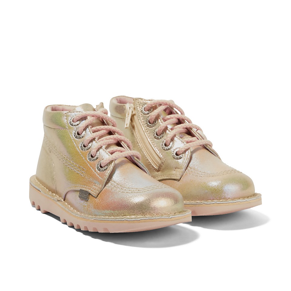 Infant Girls Kick Hi Textile Iridescent Pearl