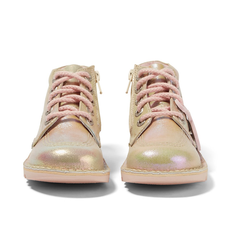 Infant Girls Kick Hi Textile Iridescent Pearl