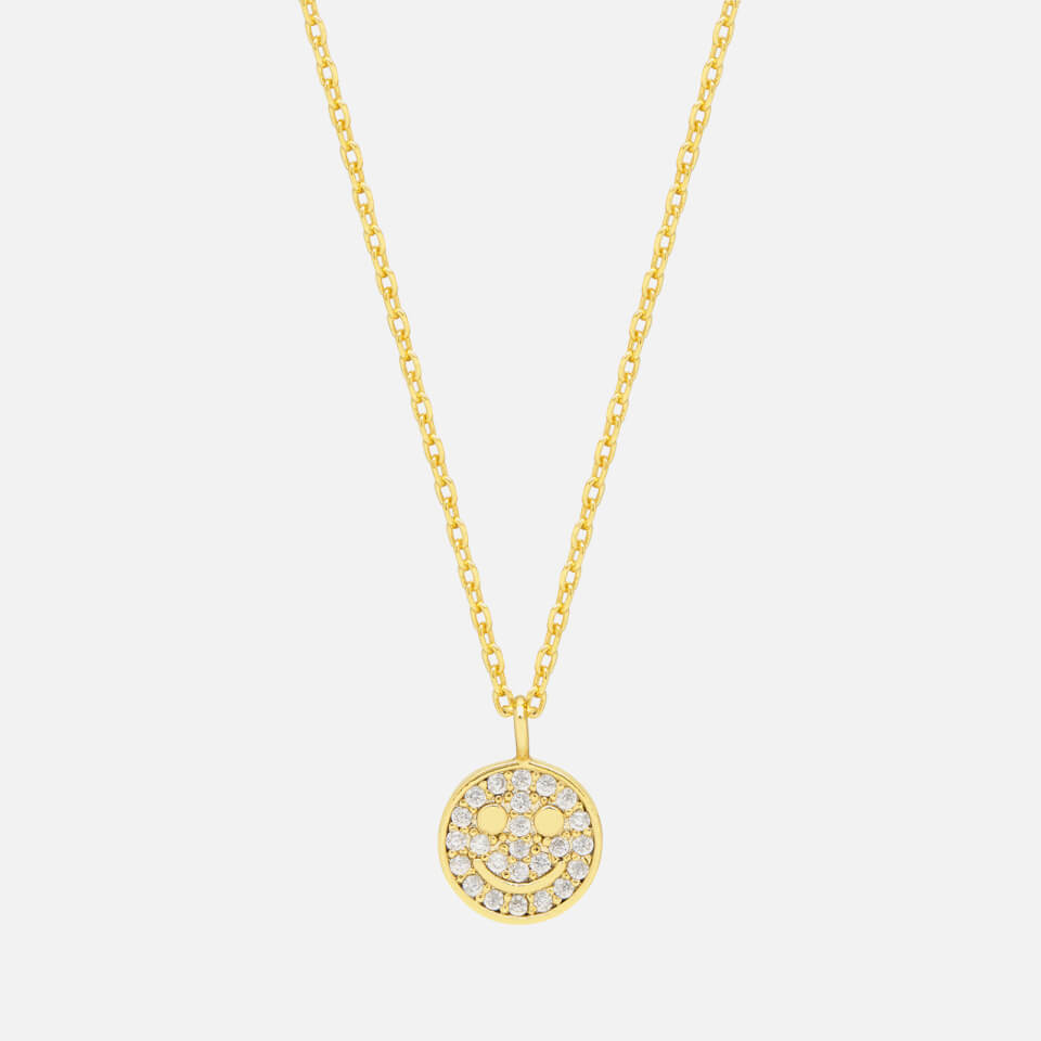 Estella Bartlett Smiley Gold-Plated and Crystal Necklace