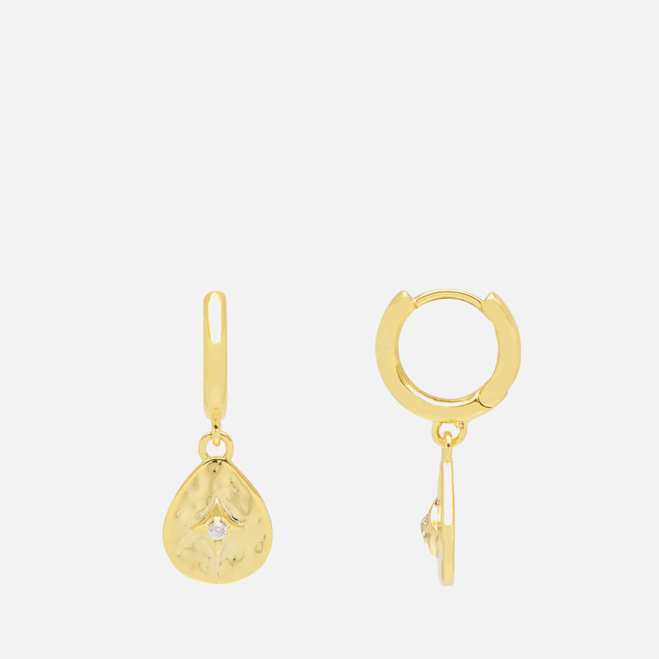 Estella Bartlett Gold-Plated and Cubic Zirconia Hoop Earrings