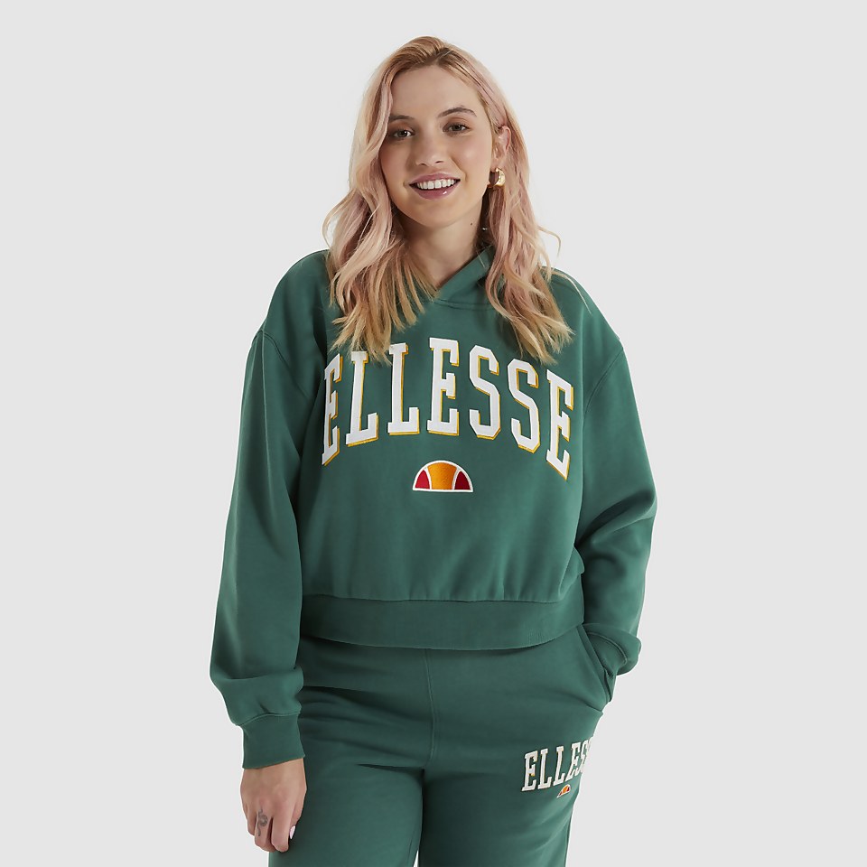 Ramo Bauchfreier Kapuzenpullover Dunkelgrün für Damen