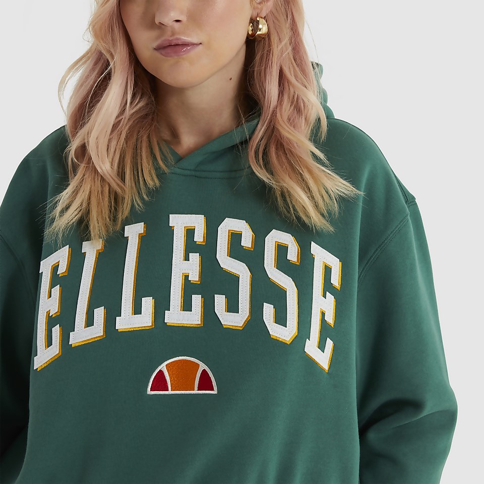 Ramo Bauchfreier Kapuzenpullover Dunkelgrün für Damen