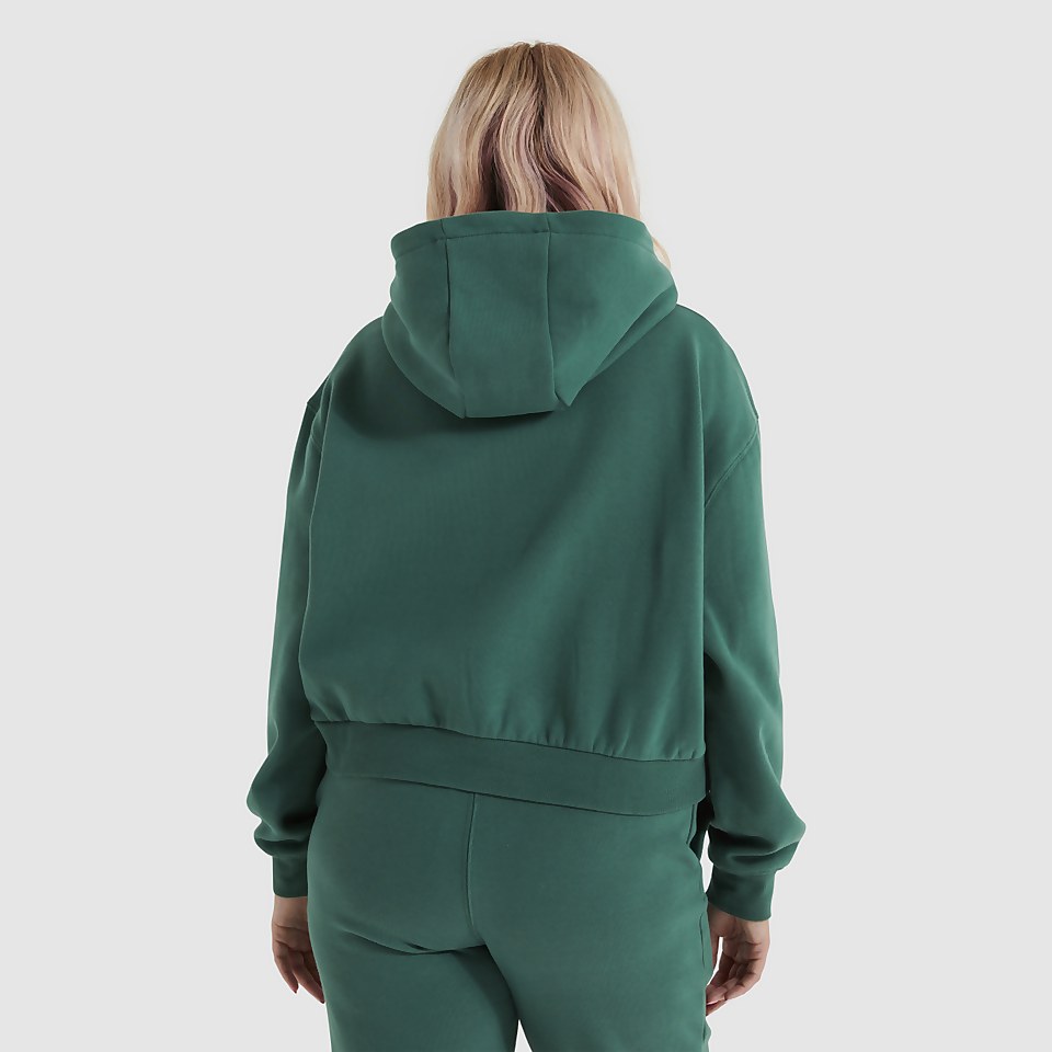 Ramo Bauchfreier Kapuzenpullover Dunkelgrün für Damen