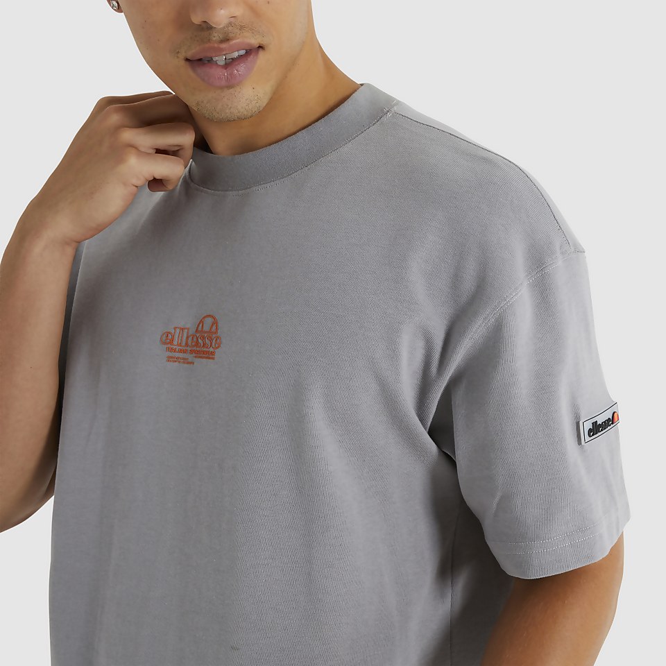 Rilassato T-Shirt Grau für Herren