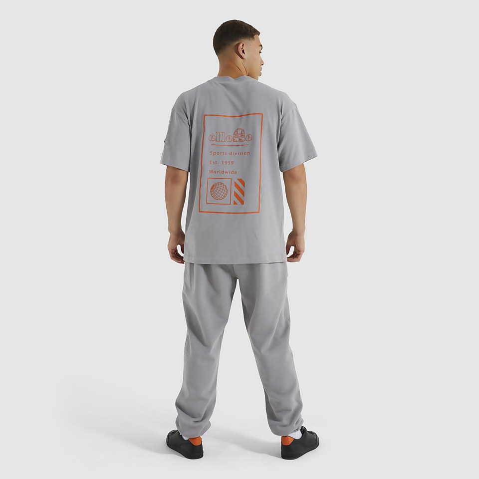 Rilassato T-Shirt Grau für Herren