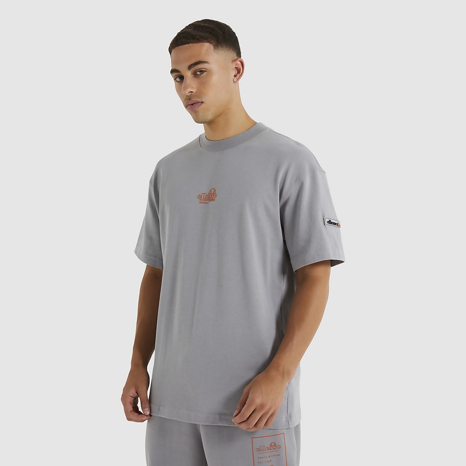Rilassato T-Shirt Grau für Herren