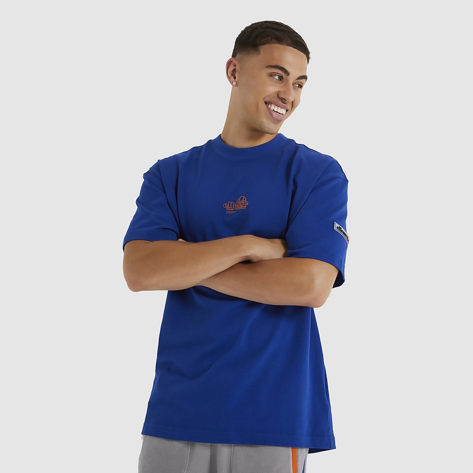 Rilassato T-Shirt Blau für Herren