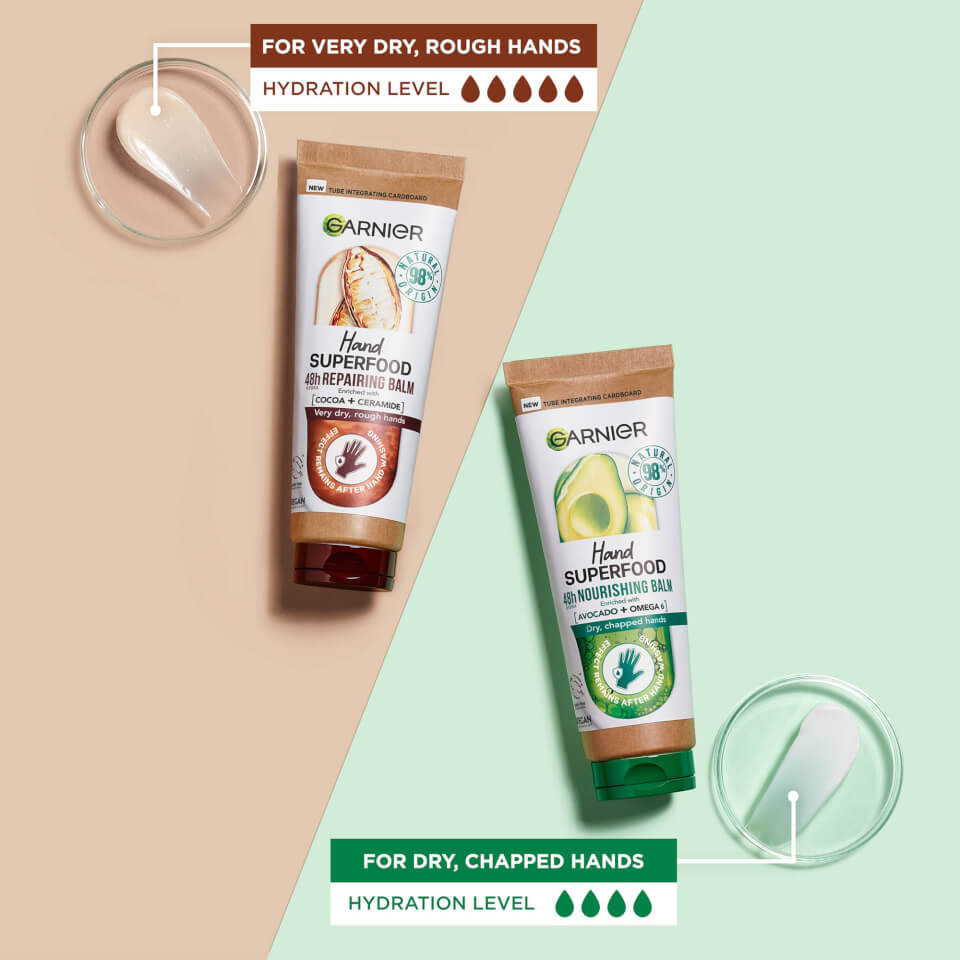 Garnier Vegan Hand Superfood, Nourishing Hand Cream with Avocado and