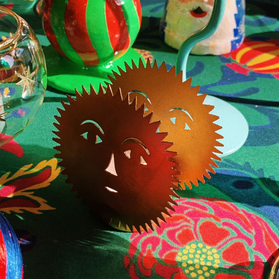 anna + nina Golden Sun Tealight Holder