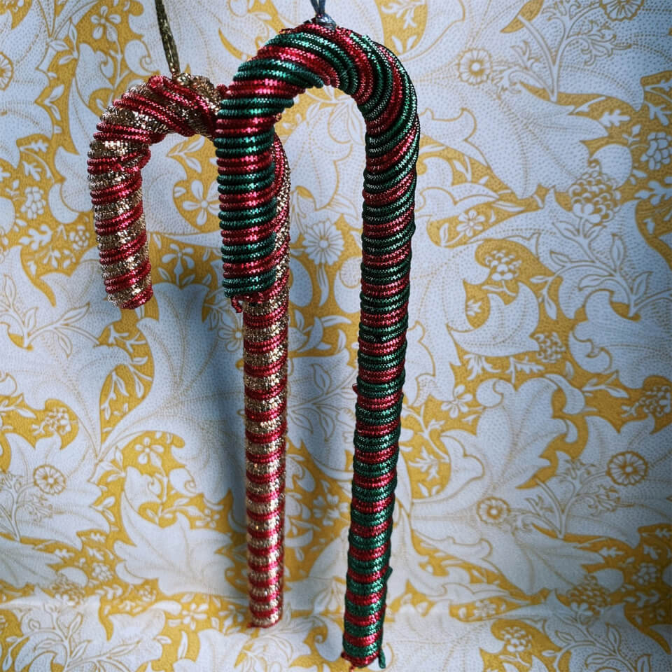 anna + nina Set of 2 Candy Stick Ornaments